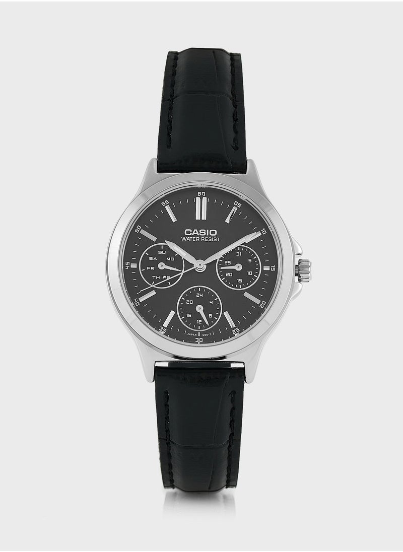 CASIO - Pu Strap Analog Watch - Image 1