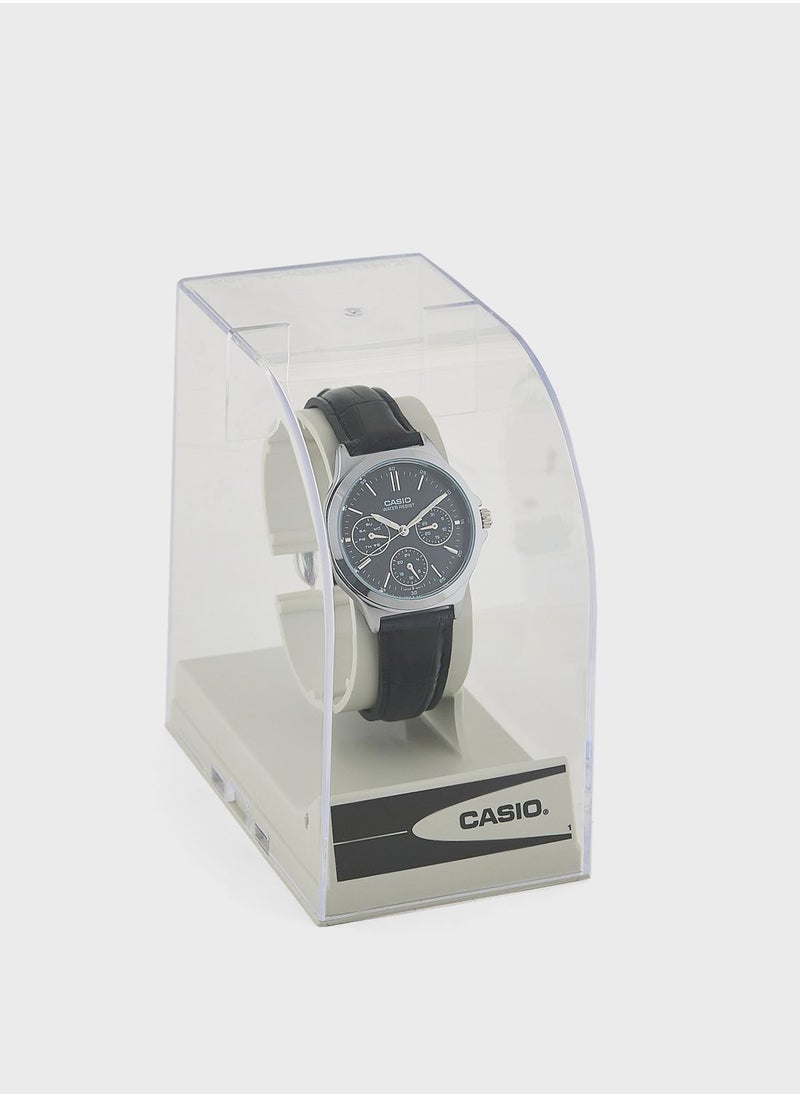 CASIO - Pu Strap Analog Watch - Image 1