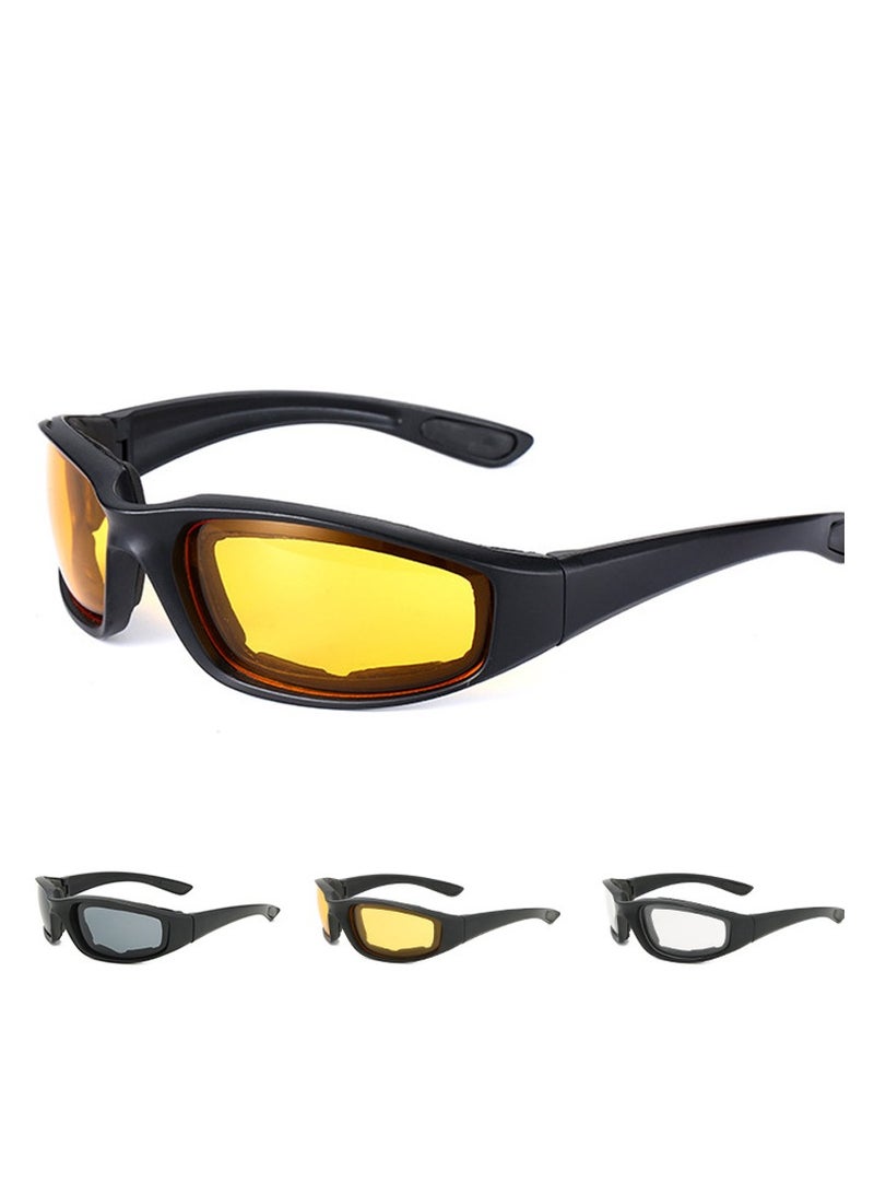 OUTAD 3 Pack Padded Goggles Anti-UV Dustproof Windproof Motorcycle Sunglasses, Outdoor Riding Glasses, Desert Dust Mirror Bike Mirror, Sports Glasses Foam Glasses - Image 4