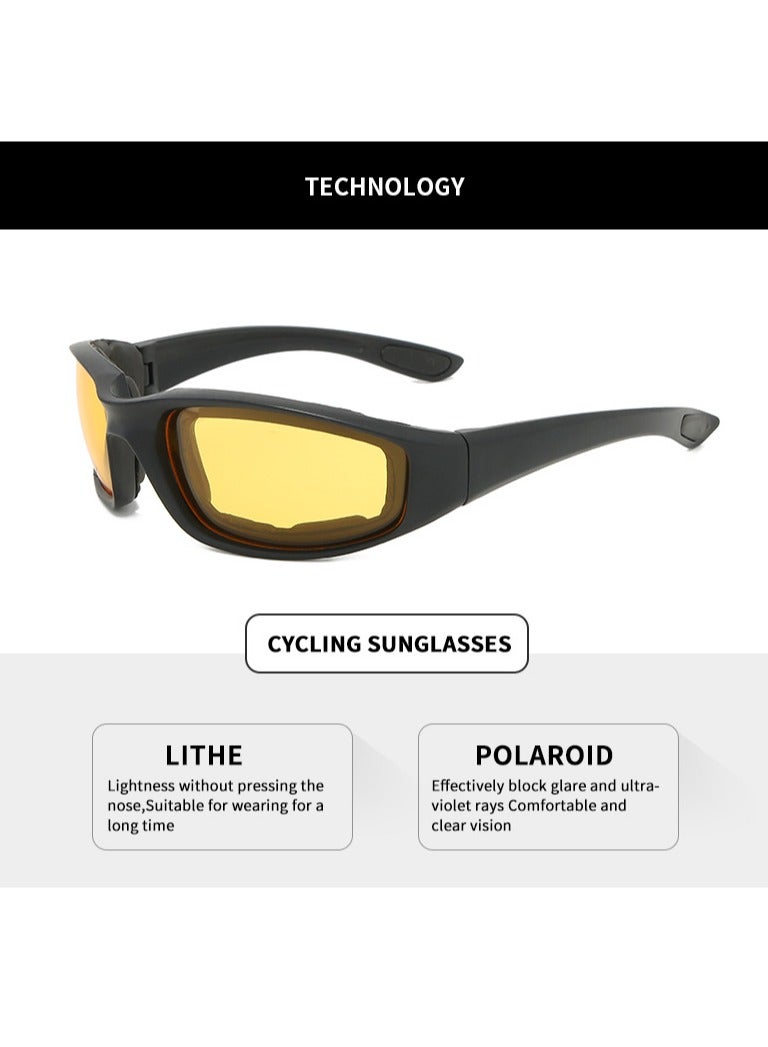 OUTAD 3 Pack Padded Goggles Anti-UV Dustproof Windproof Motorcycle Sunglasses, Outdoor Riding Glasses, Desert Dust Mirror Bike Mirror, Sports Glasses Foam Glasses - Image 5