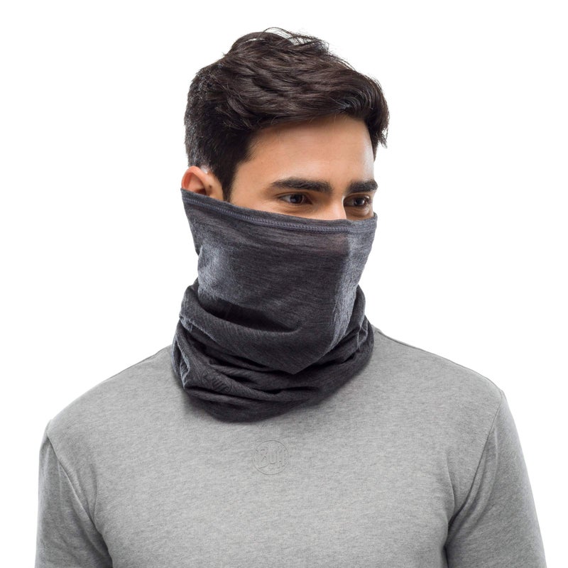 Buff Lightweight Merino Wool Neck Gaiter, 100% Ethically Sourced Wool, Versatile, Temperature Regulating Face Mask, Grey, Adult Size - Image 3