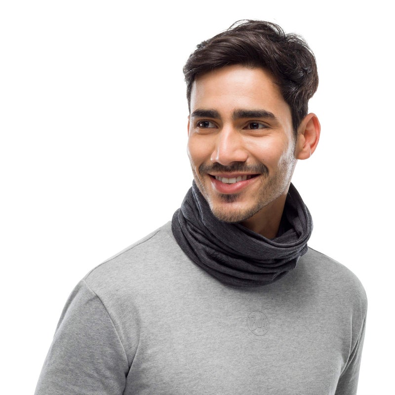 Buff Lightweight Merino Wool Neck Gaiter, 100% Ethically Sourced Wool, Versatile, Temperature Regulating Face Mask, Grey, Adult Size - Image 2