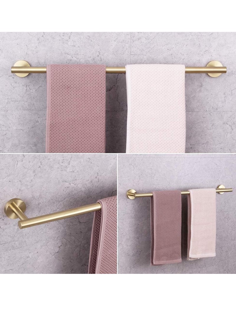 MIXDE Modern 4-Piece Bathroom Hardware Set 24-Inch Towel Bar Toilet Paper Holder and 2X Towel Hook Wall Mounted Brushed SUS 304 Stainless Steel - Image 3