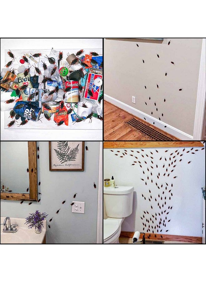 yuntop 15 Pcs Prank Fake Roaches Model Pretty Creepy Fake Cockroach Realistic Plastic Bugs Trick Joke Roach Toys Look Real Scary Insects Novelty Lifelike Cockroaches For Party Favors Halloween Decoration - Image 5