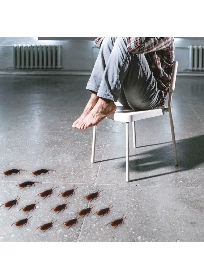yuntop 15 Pcs Prank Fake Roaches Model Pretty Creepy Fake Cockroach Realistic Plastic Bugs Trick Joke Roach Toys Look Real Scary Insects Novelty Lifelike Cockroaches For Party Favors Halloween Decoration - Image 3