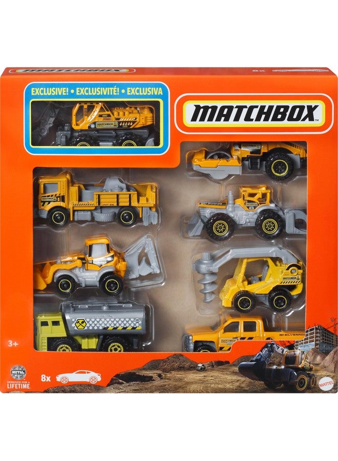 ماتش بوكس مجموعة من 8 سيارات أو شاحنات لعبة من ماتش بوكس، مجموعة من 8 مركبات مصبوبة بمقياس 1:64، مجموعة متعددة ذات طابع خاص، بما في ذلك سيارة حصرية واحدة (قد تختلف التصاميم) - Image 5