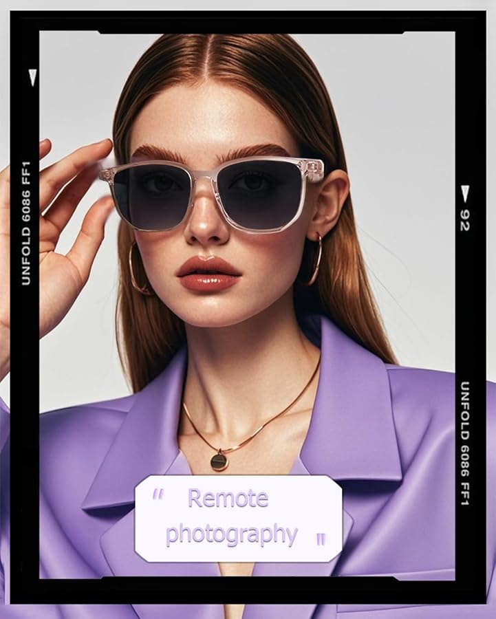 نظارات شمسية مستقطبة بنية مع سماعات بلوتوث ذكية للرجال والنساء - Image 5