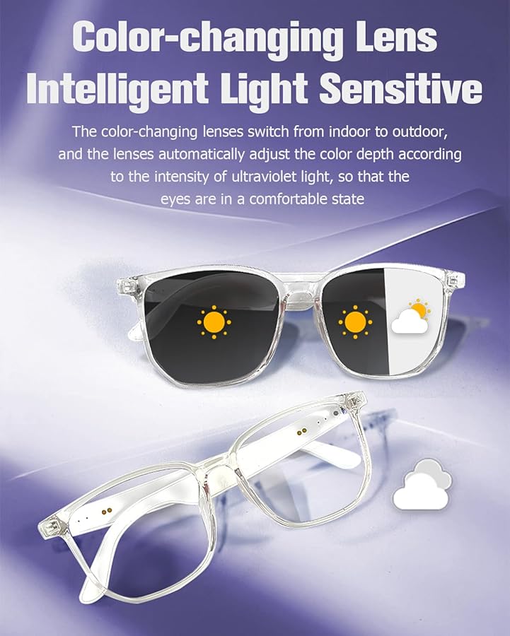 نظارات شمسية مستقطبة بنية مع سماعات بلوتوث ذكية للرجال والنساء - Image 3