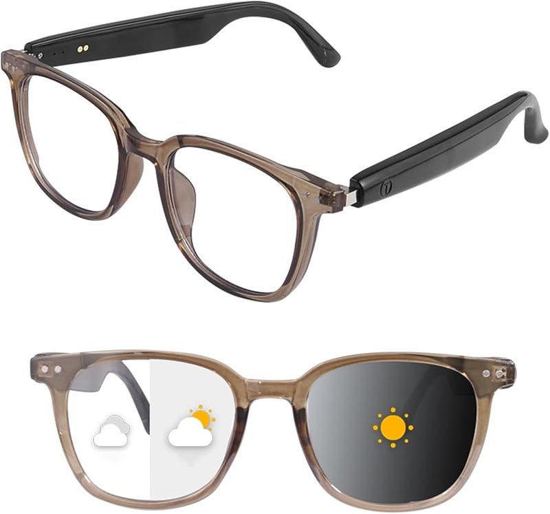 نظارات شمسية مستقطبة بنية مع سماعات بلوتوث ذكية للرجال والنساء - Image 2
