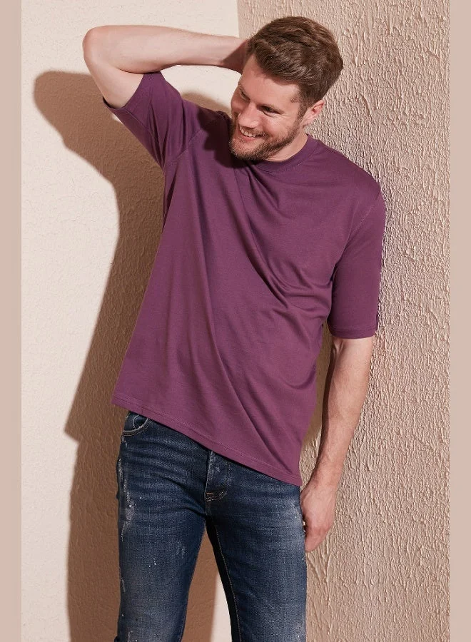 Buratti  Buratti Cotton Oversize Crew Neck Basic T Shirt Men's T SHIRT 5902365 for Men | Best Price UAE