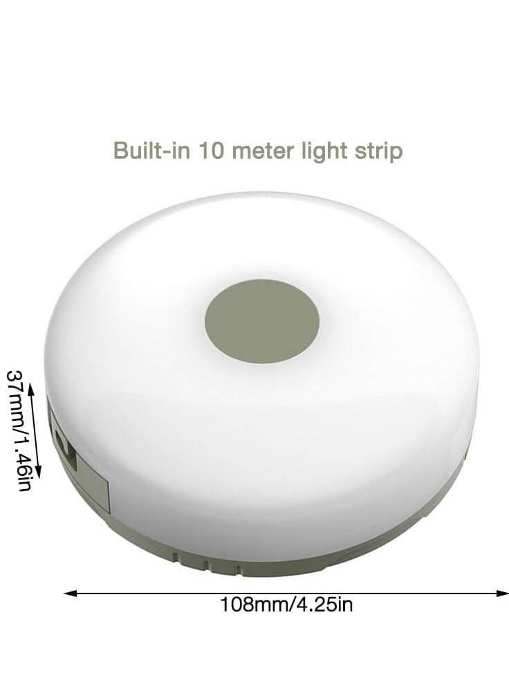 JAJEEK Camping String Lights, 10M Outdoor Waterproof Portable Stowable String Light | Warmyard Lights with 5 Lighting Modes | USB Rechargeable Outdoor String Lights for Camping, RV, Hiking | [Energy Class A]  - Image 2
