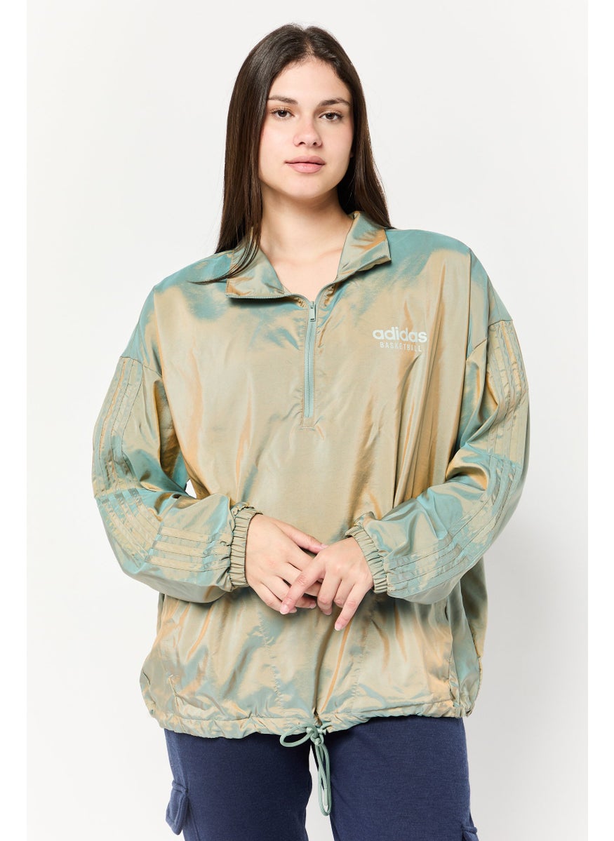 Adidas Women Sportswear Fit Long Sleeve Outdoor Sweatshirt, Multicolor  - Image 1