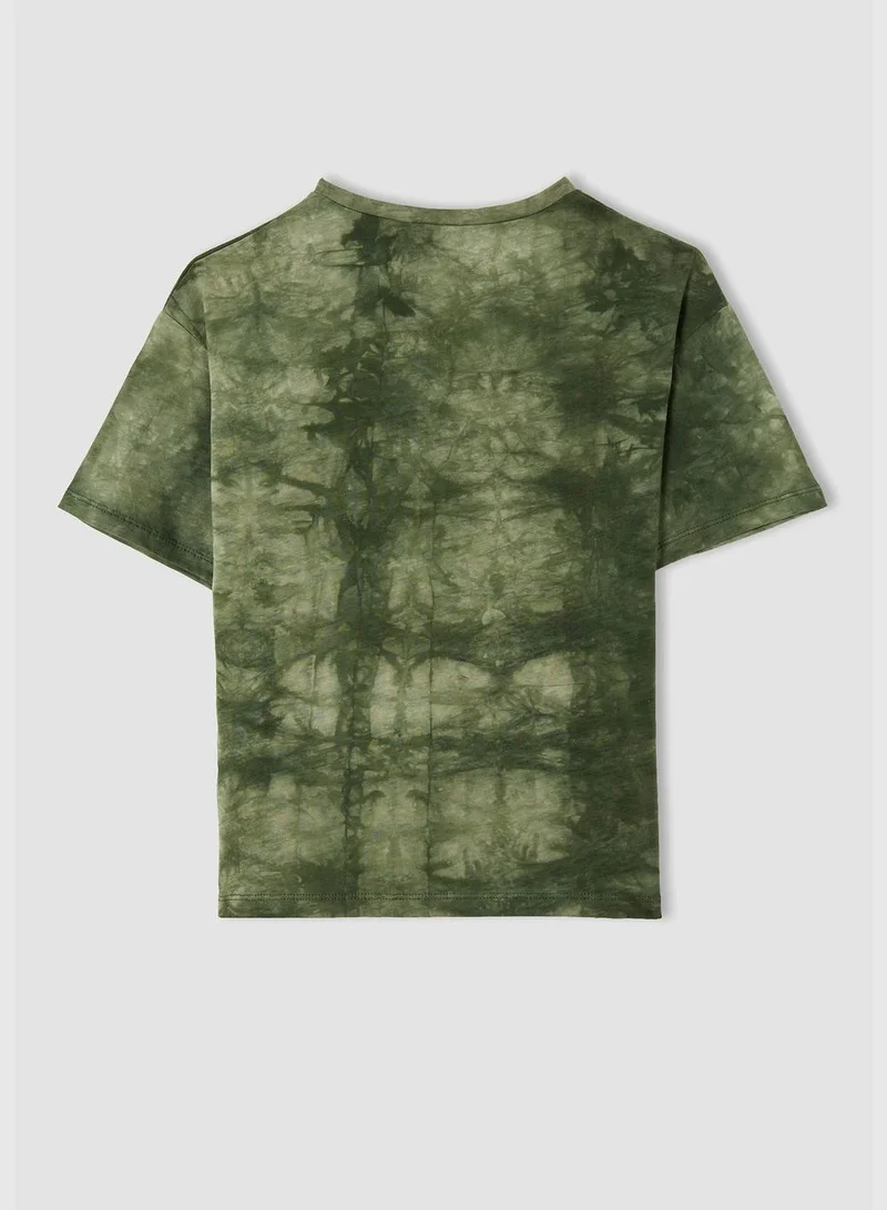DeFacto Tie-Dye Print Short Sleeve Basic T-Hshirt