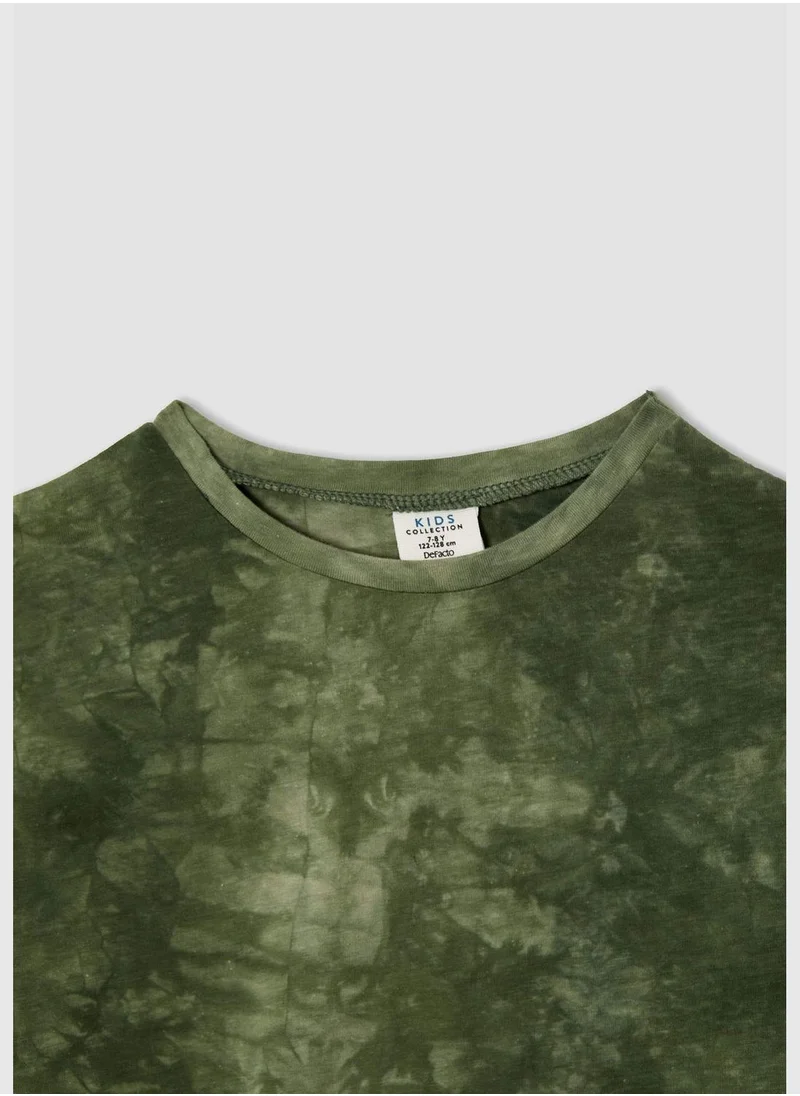 ديفاكتو Tie-Dye Print Short Sleeve Basic T-Hshirt