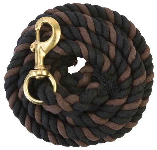 Weaver Leather Cotton Lead Rope, Black/Chocolate , 5/8 x 10' - Image 2