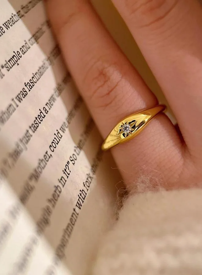 Take Two Gold Tone Rhinestone Embellished Ring