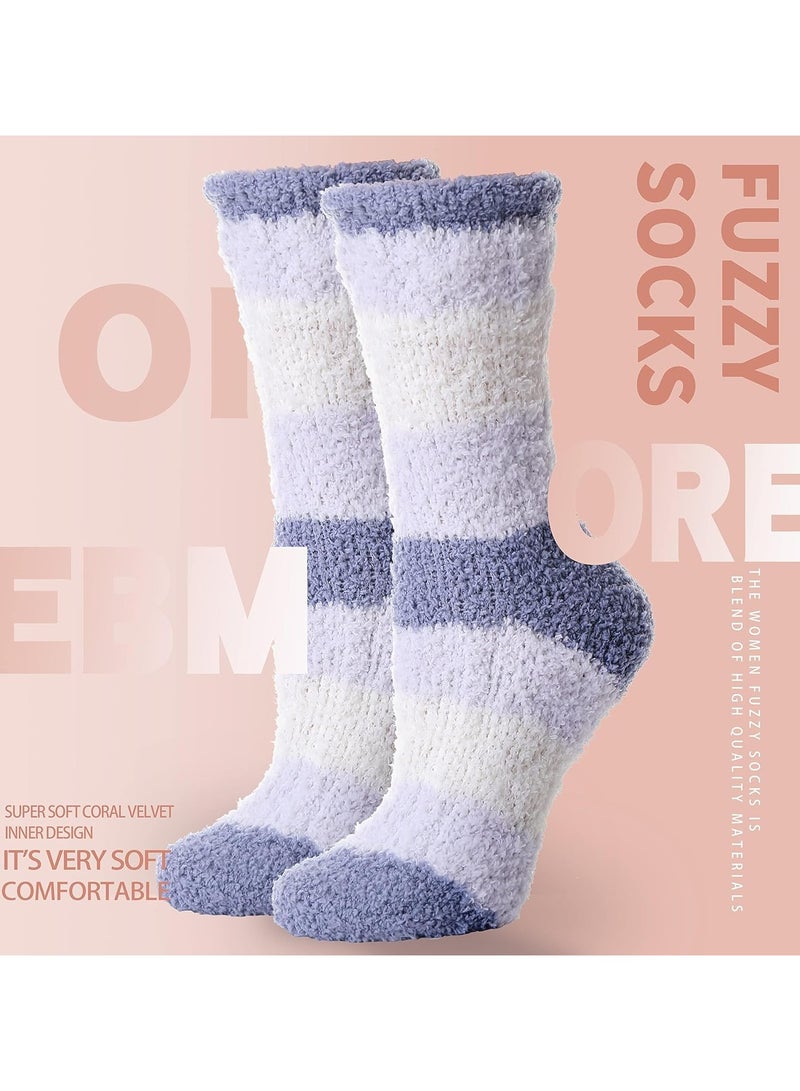 Women's fluffy socks, slippers, beds, cozy, wool huts, plush warmth, sleep, soft and comfortable winter socks