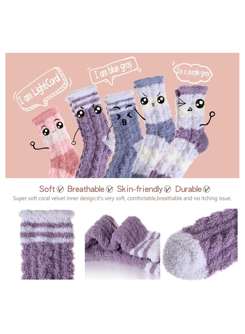 Women's fluffy socks, slippers, beds, cozy, wool huts, plush warmth, sleep, soft and comfortable winter socks