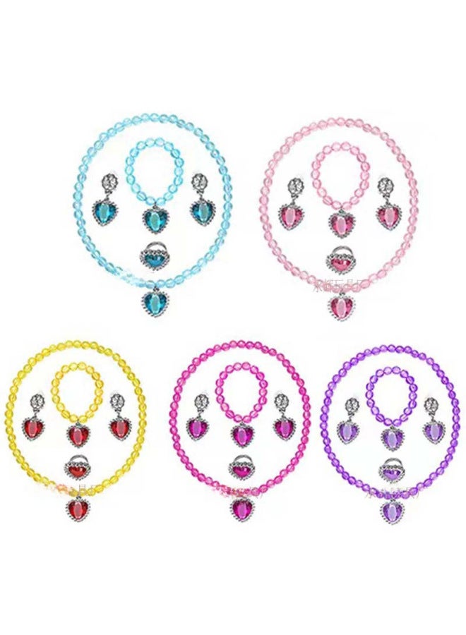 Jujube Wooden Toy Sword For Children's Play - Traditional Chinese Culture Education Tool-Color:Pink Small Brand Necklace + Bracelet + Ring Earrings  - Image 2