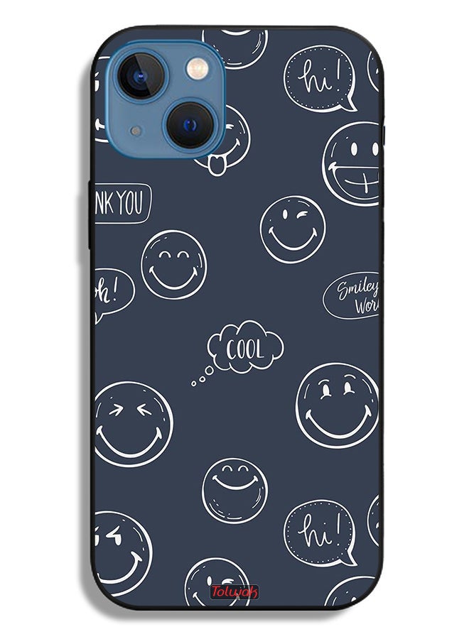 Tolwak Apple iPhone 13 Protective Case Cool Faces Tags - Image 2