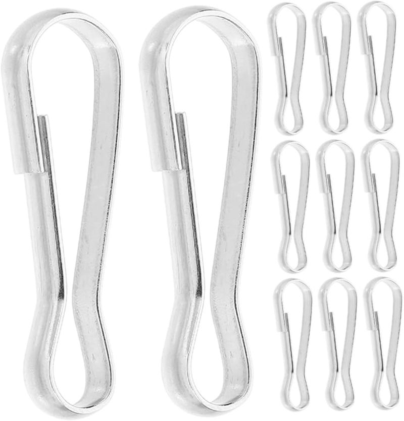 20 قطعة من خطافات الربيع الفولاذية المقاومة للصدأ الثقيلة لألعاب الببغاء، مشبك تعليق - Image 1