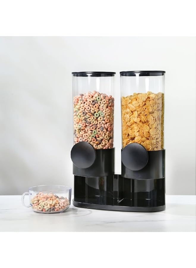 فيلي موزع حبوب مزدوج متين وقوي باللون الأسود والشفاف سعة 3000 مل Y1K110191 - Image 2