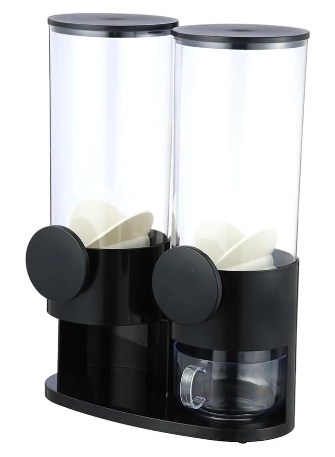 فيلي موزع حبوب مزدوج متين وقوي باللون الأسود والشفاف سعة 3000 مل Y1K110191 - Image 1