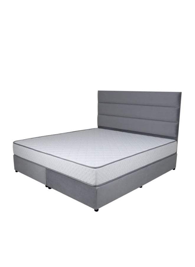 Bed and Mattress Zone Serenity Upholstered Bed 200 X 160 Queen Size Grey Color  - Image 2