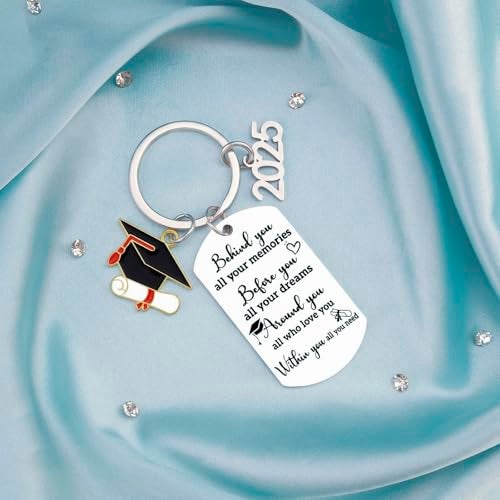 Aisity 2025 Graduation Gifts for Her Him Class Of 2025 Graduation Keychain for University College Middle High School Graduate 2025 Souvenir for Senior Masters Degree Student 2025 College Gift Ideas - Image 2