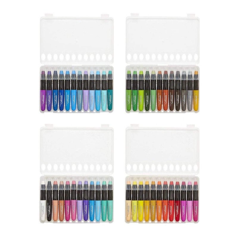 KINGART 58048 GEL STICK Set Artist Pigment Crayons 48 Unique Colors Water Soluble Creamy and Odorless Use on Paper Wood Canvas and more