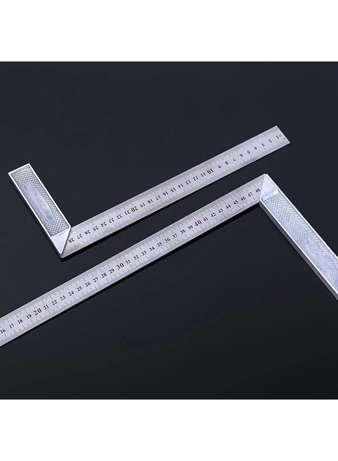 2PC Combination L Shaped Ruler Set 300mm 500mm Wide Base Textured Grip Woodworking Tools - Image 2