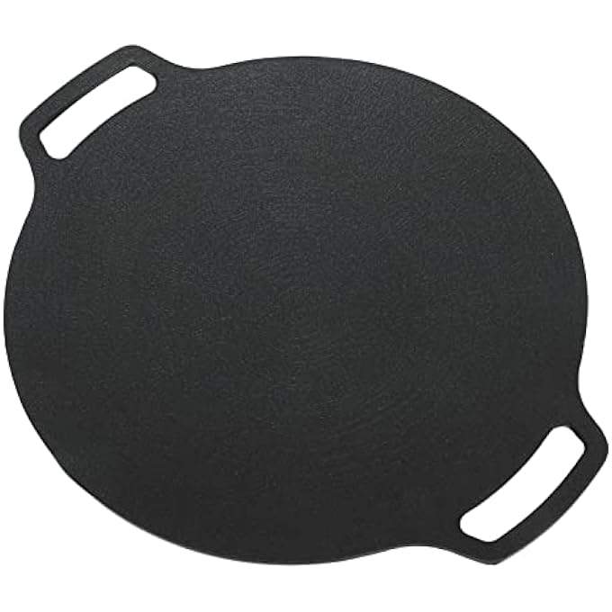 Sorandy Cast Aluminum Bbq Grill Pan Non Stick Coating Double Handles Evenly Heated Gas Range Camping Hiking Outdoor Griddle Steaks Burgers Seafood Versatile Cooking 36Cm - Image 1