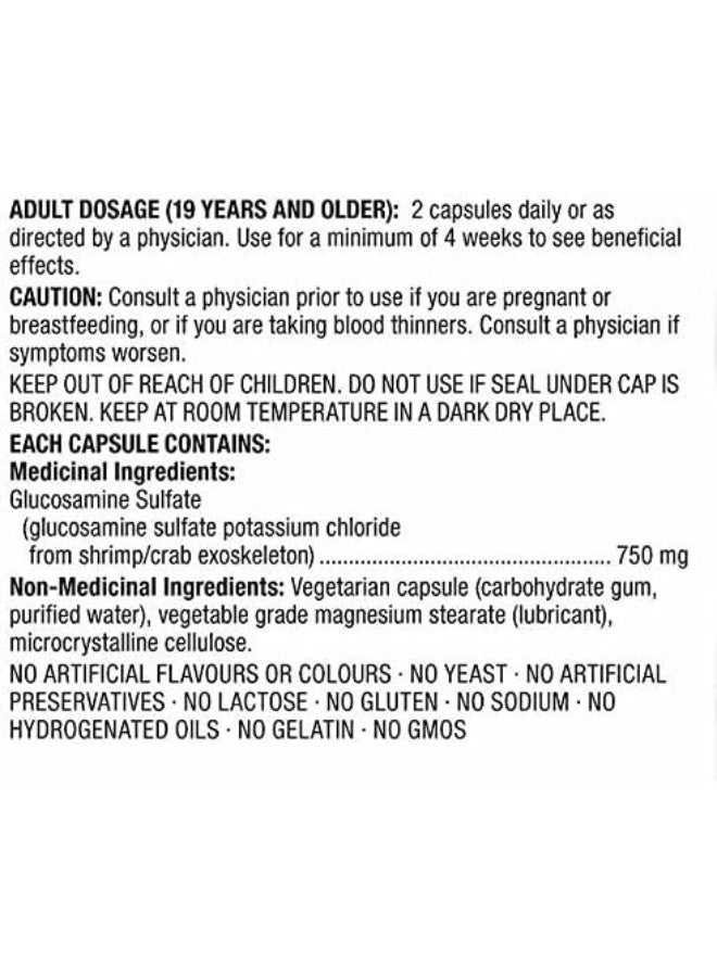 Kirkland Signature Kirkland Signature Glucosamine Sulfate 750 mg, 420 Vegetarian Capsules - Image 2