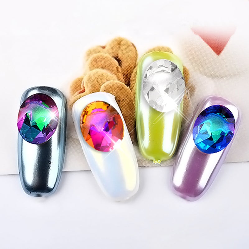 New 10pcs Flame Decorator Manicures Rhinestone Shiny Diamond Crystal Art Decorations DIY Beauty Nail Tip Glitter Jewelry Accessories - Image 2