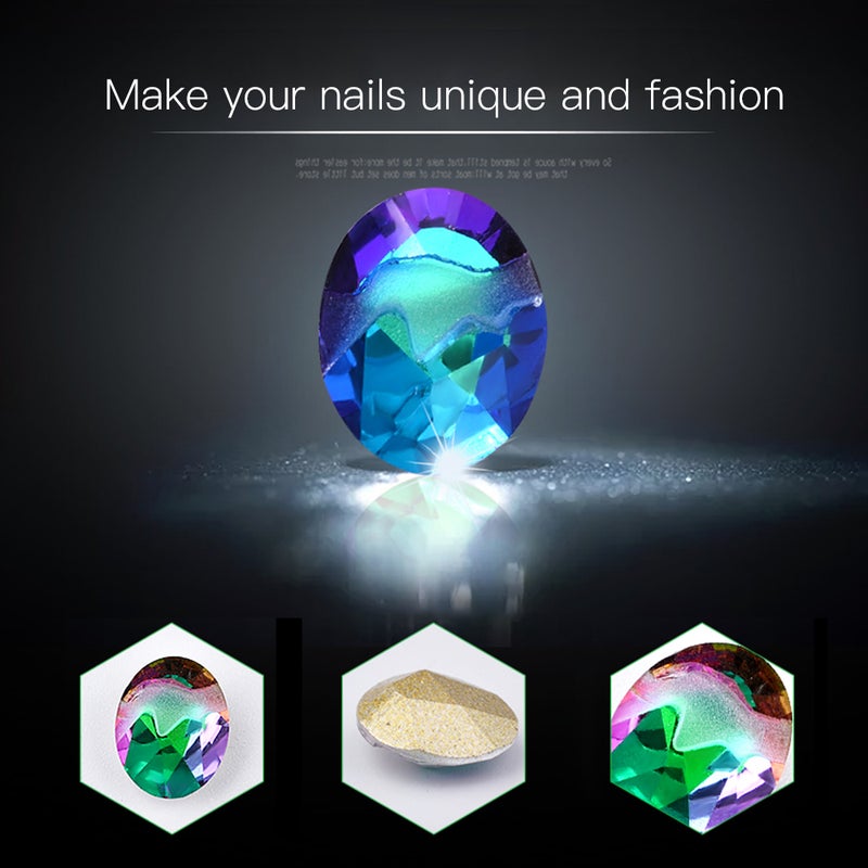 New 10pcs Flame Decorator Manicures Rhinestone Shiny Diamond Crystal Art Decorations DIY Beauty Nail Tip Glitter Jewelry Accessories - Image 5