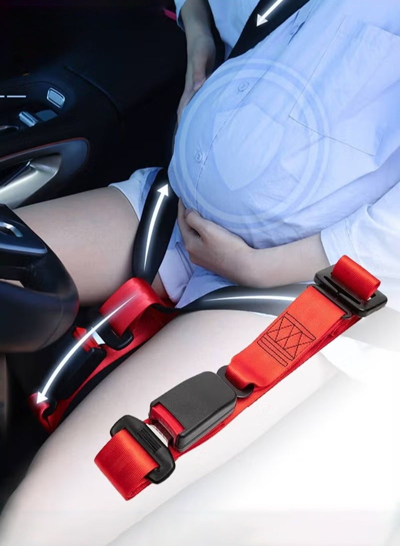 شو وو حزام مقعد الحمل، أداة ضبط حزام سيارة الأمومة، حزام صدمات مقاعد قابل للتنفس للنساء الحوامل، يحمي الأطفال الذين لم يولدوا بعد، يمنع الضغط ويحمي بطن البطن، ضروري للأمومة - Image 1