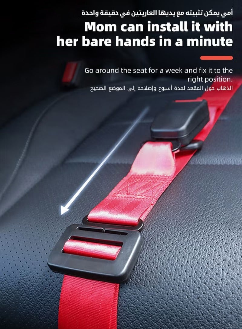 شو وو حزام مقعد الحمل، أداة ضبط حزام سيارة الأمومة، حزام صدمات مقاعد قابل للتنفس للنساء الحوامل، يحمي الأطفال الذين لم يولدوا بعد، يمنع الضغط ويحمي بطن البطن، ضروري للأمومة - Image 5