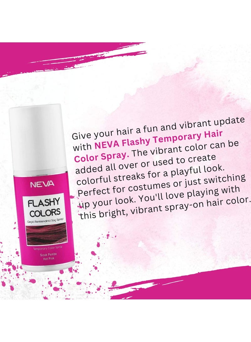 NEVA Flashy Hair Colors Temporary Hair Color Spray - 75ml  - HOT PINK - Image 3