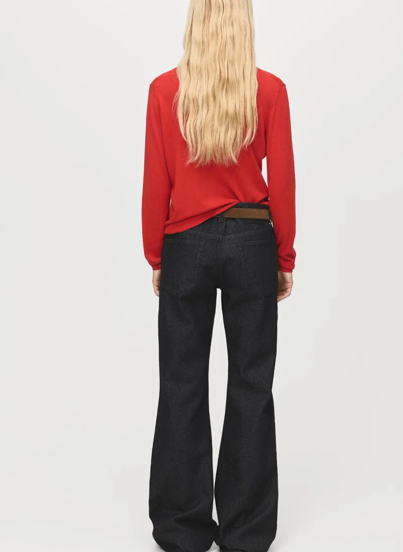 MANGO Fine-knit crew-neck sweater