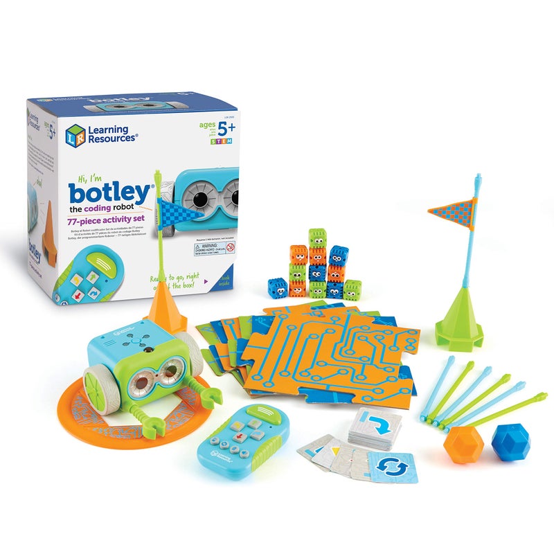 Learning Resources Botley The Coding Robot Activity Set - 77 Pieces, Ages 5+, Screen-Free Coding Robots for Kids, STEM Toys for Kids, Programming for Kids, for Kids - Image 1