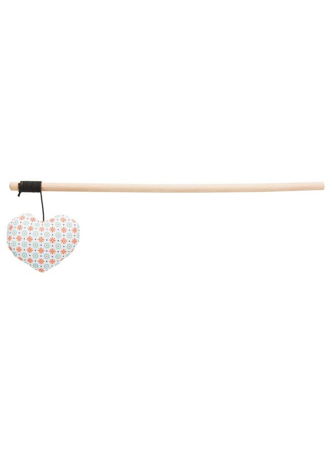 تريكسي عصا لعب على شكل قلب، لعبة عشبة النعناع البري للقطط، خشب وقماش، لعبة قطط على شكل قلب من القماش، ألعاب تفاعلية، تمرين مثل أي قطة خارجية بطول 35 سم - Image 3