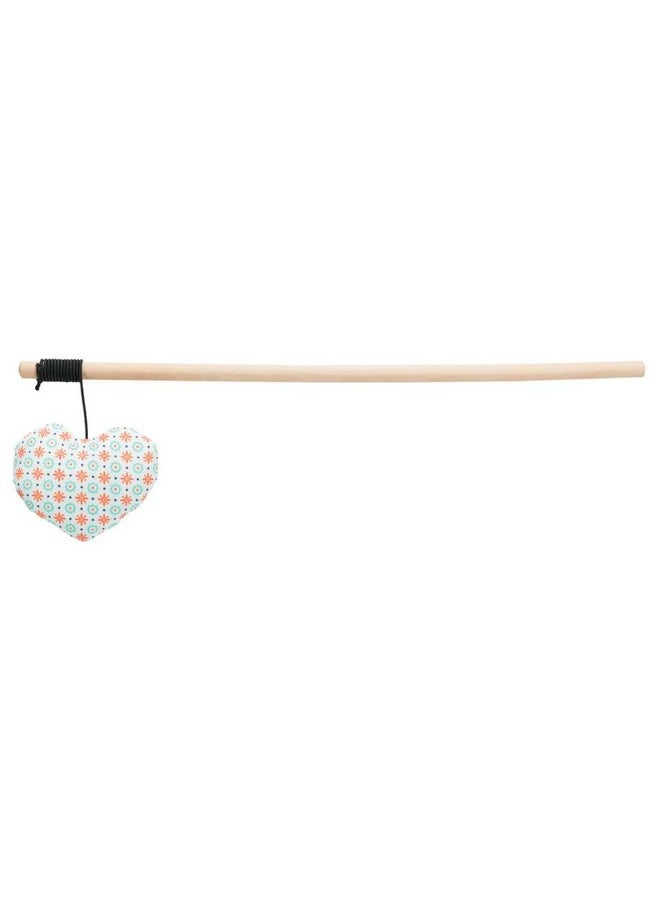 تريكسي عصا لعب على شكل قلب، لعبة عشبة النعناع البري للقطط، خشب وقماش، لعبة قطط على شكل قلب من القماش، ألعاب تفاعلية، تمرين مثل أي قطة خارجية بطول 35 سم - Image 2