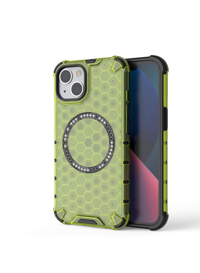 Zaboon Case For iPhone 13 Honeycomb Magnetic Ring Shockproof Phone Case - Image 1