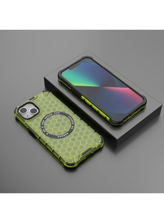 Zaboon Case For iPhone 13 Honeycomb Magnetic Ring Shockproof Phone Case - Image 2