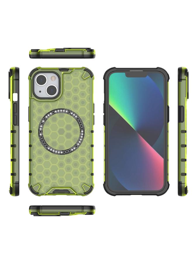 Zaboon Case For iPhone 13 Honeycomb Magnetic Ring Shockproof Phone Case - Image 4