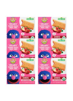 Earth's Best Earth's Best Organic Kids Snacks, Sesame Street Toddler Snacks, Organic Sunny Days Snack Bars for Toddlers 2 Years and Older, Strawberry with Other Natural Flavors, 7 Bars per Box (Pack of 6)  - Image 1