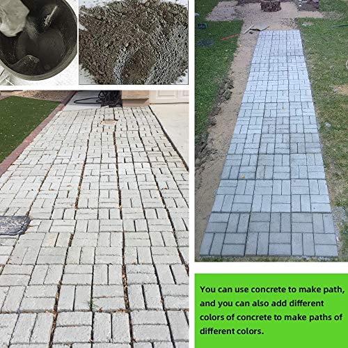CJGQ Concrete Molds Reusable Walk Maker Paver Path Maker, Yard Patio Lawn Garden DIY Walkway Pavement Brick Moulds15.7"x15.7"x1.57" (8-Grid) - Image 4