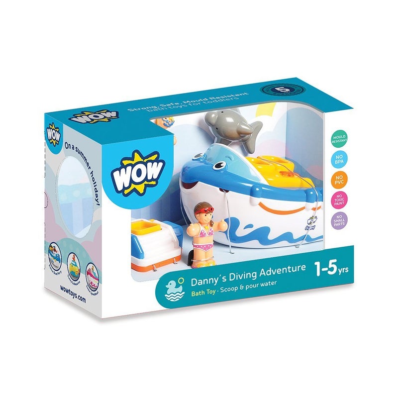 Wow Danny's Diving Adventure Bath Toy (5-Piece Play Set) - Image 3