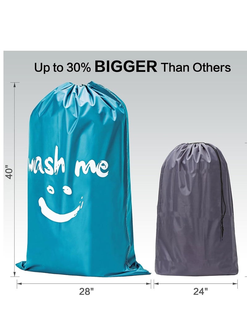 2 pack xl wash me travel laundry bag, machine washable dirty clothes organizer, large enough to hold 4 loads of laundry - Image 5