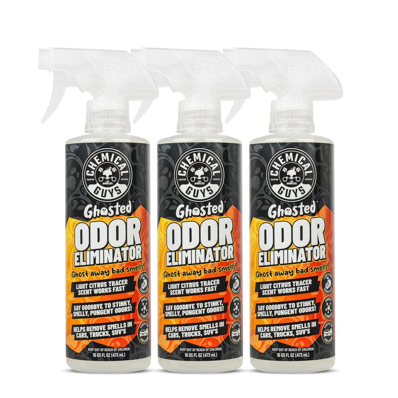 Chemical Guys SPI2321603 Ghosted Complete Interior Vehicle Odor Eliminator, Great for Cars, Trucks, SUVs, RVs, Home, Office & More, 16 fl oz (3 Pack) - Image 1